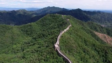 Yazın Çin Seddi 'nin havadan çekimleri.