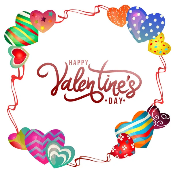 Valentine Cadre Avec Forme Coeur — Image vectorielle