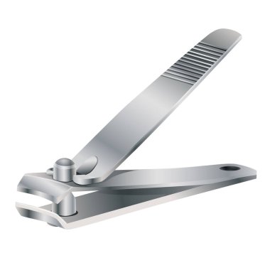 nail clipper fingernail tool realistic style vector illustration