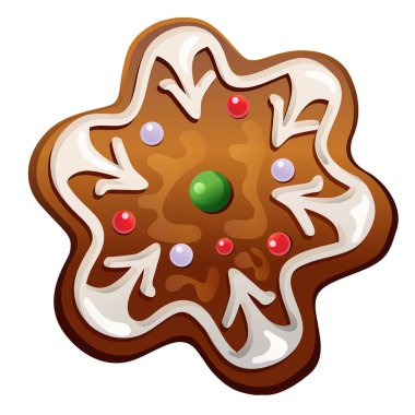 Noel bisküvisi kurabiyeleri kar tanesi süslemesi