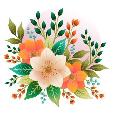 Renkli bahar çiçeği süslemesi