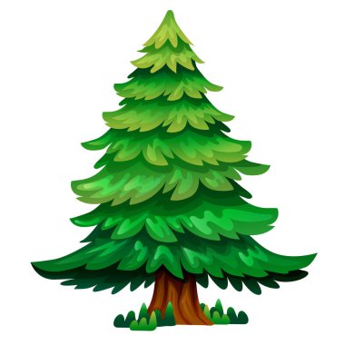 Çam ağacı çizgi filmi Her zaman yeşil simge