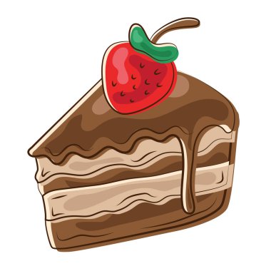 Çikolatalı pasta karalama çizelgesi çizimi