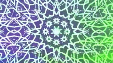 Soyut Twirls Kaleydoskop A, soyut neon mandala animasyonu canlı renkler ve görsel efektler için kusursuz döngüler, telif hakkı olmayan stoklar.