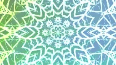 Soyut Dönen Kaleydoskop A, Soyut canlandırılmış çiçek desenli, eğimli arkaplan geometrik şekilli, Stock telif hakkı olmayan video.
