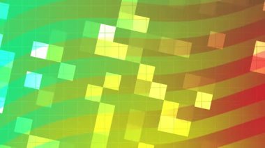 Twirls Blink Square, geometrik şekilli soyut renkli animasyon ve eğimli bir arkaplanda dalgalı çizgiler, telif hakkı olmayan hisse senedi.