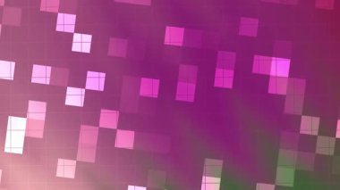 Twirls Blink Square soyut dijital animasyon Pembe karelerin gradyan arkaplanda ızgara çizgileri ile hareket eden, Stock telif hakkı olmayan video.