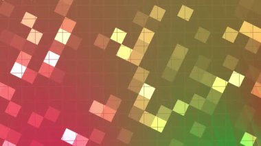 soyut Twirls Blink Square, soyut geometrik arkaplan animasyonu renkli kareler ve ızgara deseni, pürüzsüz döngü, Video Stok kraliyet ailesi.