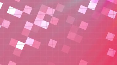 Soyut Twirls Blink Square, soyut geometrik animasyon arkaplan pembe ve beyaz elmas şekiller çapraz hareket ediyor, Video Stock kraliyet ailesi.