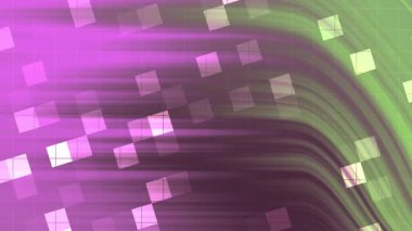 Twirl Blink Square, geometrik şekilleri ve akış çizgileri olan canlı bir arkaplanın soyut hareket grafiği, Stock telif hakkı olmayan video.