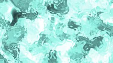 Soyut Plastik Su, soyut akışkan sıvı yüzey turkuaz ve deniz mavisi tonlarında sakinleştirici bir arka plan, Stock telif hakkı olmayan video.