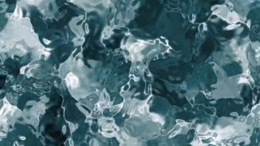 Soyut Plastik Su, Soyut Sıvı Su Yüzeyi, Teal Green Rengi Yansımaları ve Işık Yansımaları, Stok telif hakkı olmayan video.