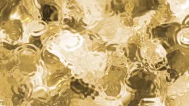 Soyut Plastik Su B, soyut altın sıvı arka plan girdap desenleri ve dinamik ışık yansımaları, Video Stok krallığı.