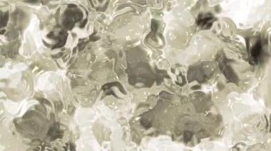 Soyut Plastik Su B, Parıldayan Yansımalar ve Organik Akışkan Hareket Arkaplanı ile Soyut Sıvı Yüzey, Video Stoku Krallığı.