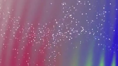 Soyut Dönen Parçacıklar, parlayan beyaz parçacıklar ile soyut arkaplan animasyonu ve rengarenk bir arkaplan, Stock telif hakkı olmayan video.