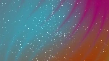 Soyut Parçacıklar, Soyut mavi ve pembe gradyan arkaplan, parlak parçacıklar dinamik olarak akıyor, Stock telif hakkı olmayan video.