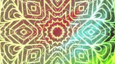 Soyut Dönen Kaleydoskop A, soyut parlayan geometrik desenli renkli çizgiler ve arkaplan kullanımı şekilleri, Video Stoku telif hakkı.