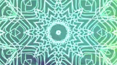 Soyut Dönen Kaleydoskop A, Soyut neon mandala animasyonu geometrik şekiller gradyan bir arkaplan üzerinde dönüyor, Video Stoku telif hakkı.