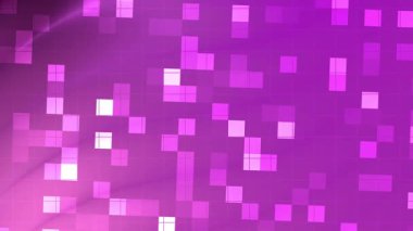 Twirls Blink Square soyutlamaları, parıldayan mor karelerin canlandırılmış soyut arkaplanı ve ışık ışınlarıyla hareket eden ızgaralar, Stock telif hakkı olmayan videolar.
