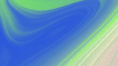 Gürültülü soyut Twirl Gürültü, mavi, yeşil ve beyaz renkli soyut akışkan hareket arkaplanı, Stock telif hakkı olmayan video.