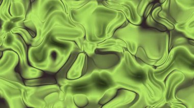 Görüntü efektleri için hareketli ve dinamik şekilli Soyut Plastik, Soyut Akan Yeşil Sıvı Arkaplan.
