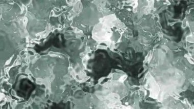 Soyut Plastik Su B, dalgalı hareketli soyut sıvı yüzey, pürüzsüz döngü, serin yeşil tonda, telif hakkı olmayan hisse senedi.