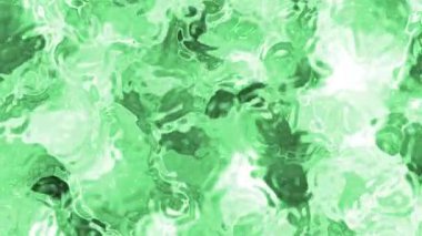 Soyut Plastik Su A, soyut yeşil sıvı hareket arkaplanı akıcı ve dalgalı yüzey dokusu, Video Stoku krallığı.