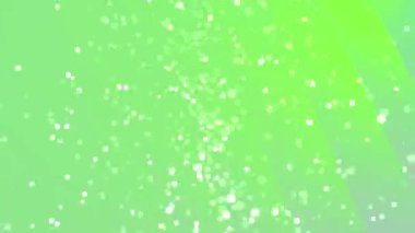 Soyut Twirls Partikülleri, soyut yeşil arkaplan modern arkaplan tasarımı için parlak beyaz bokeh ışıkları, Video Stock kraliyet ailesi.