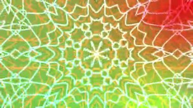 Soyut Dönen Kaleydoskop A, renkli ve hareketli parlayan çizgilerin soyut animasyon arkaplanı, Stock telif hakkı olmayan video.