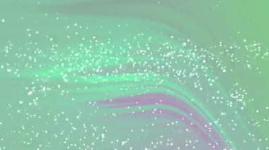 Soyut Dönen Parçacıklar, yeşil ve pembe tonlarda ışıldayan parçacıklar içeren soyut akış arkaplanı, telif hakkı olmayan stoklar.