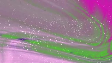 Soyut Dönen Parçacıklar, Düşen Parçacıklar ile Renkli Soyut Girdaplar ve Dinamik Akışkan Hareket Arkaplanı, Stok telif hakkı olmayan video.