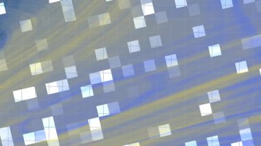 Soyut Twirl Blink Square, Soyut dinamik hareket grafikleri üst üste binen kareler ve akan sarı ve mavi renkler, telif hakkı olmayan hisse senedi.