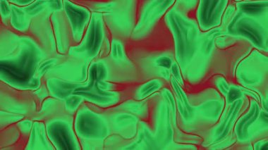Soyut plastik, soyut yeşil ve kırmızı sıvı akış animasyon arka planı, kusursuz bir döngü tasarımı, telif hakkı olmayan hisse senedi..