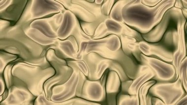 Plastik, soyut akış arkaplanı, altın ve yeşilin tonlarında pürüzsüz sıvı şekilleri, borsa telif hakkı olmayan videolar.