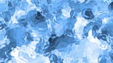 Soyut Plastik Su B, yansımalı soyut mavi su yüzeyi ve pırıl pırıl parlaklıklar kusursuz döngü, borsa telif hakkı olmayan video.