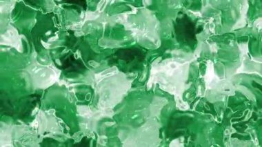 Soyut Plastik Su B, Soyut Yeşil Sıvı Yüzeyi Yansımalar ve Sıvı Hareketi Animasyonu ile Büyülüyor,.