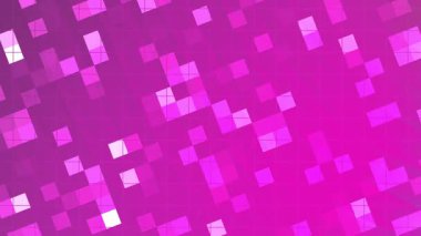 Soyut Twirls Blink Square, soyut pembe ve morumsu piksel arkaplan ızgara çizgileri sorunsuzca hareket ediyor ve şekil alıyor, Stock telif hakkı olmayan videolar.