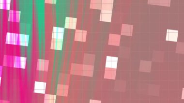 Twirl Blink Square soyut modern sanat arka planı renkli geometrik şekiller ve dinamik çizgiler animasyon, Video Stok kraliyet ailesi.