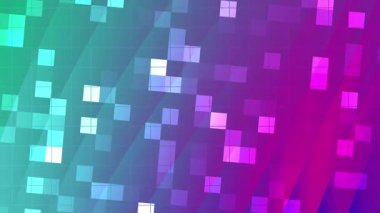 Twirls Blink Square, enerjik renklerle dinamik soyut geometrik desen ve arkaplan için pikselli efekt, Video Stok kraliyet ailesi.