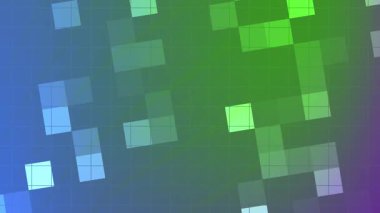 Twirls Blink Square soyut animasyon arkaplanı rengarenk bir ızgara boyunca ilerleyen rengarenk kareler, Stock telif hakkı olmayan videolar.