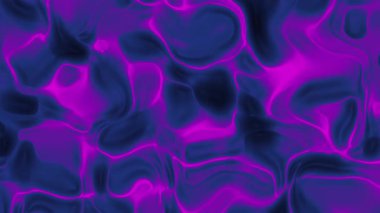 Soyut Plastik, Soyut Mor ve Mavi Sıvı Yüzey Parlayan Neon Çizgileriyle Kusursuz Döngü, Video Stoku Krallığı.