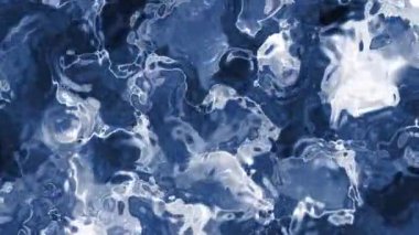 Soyut Plastik Su, akışkan yansımaları ve canlı mavi arkaplan animasyonu olan soyut sıvı yüzey, Video Stok krallığı.