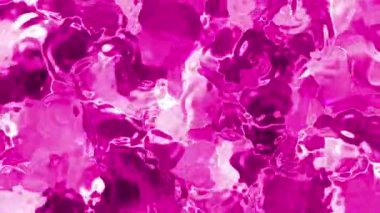 Soyut Plastik Su, soyut eflatun sıvı akış animasyonu parlak ve yansıtıcı doku, Video Stoku krallığı.