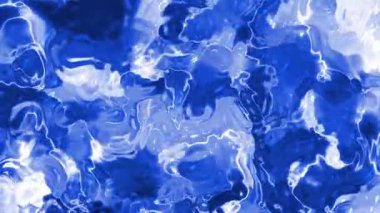 Soyut Plastik Su B, ışık yansımalı soyut mavi sıvı yüzey, kusursuz döngü arka plan animasyonu, Stock telif hakkı olmayan video.