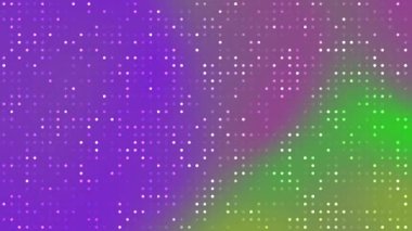 Soyut arkaplan, rengarenk arkaplana sahip ışıldayan noktalardan oluşan bir ızgaranın soyut dijital animasyonu, Video Stok telif hakkı.