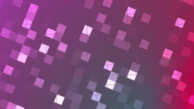 Twirls Blink Square soyut geometrik arkaplan, dönen kareler ve modern tasarım için renkli bir gradyan, Stock telif hakkı olmayan video..