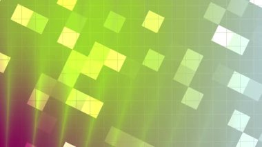 Twirls Blink Square, soyut dijital arkaplan renkli kareler ve modern tasarım için ızgara deseni, Stock telif hakkı olmayan video.