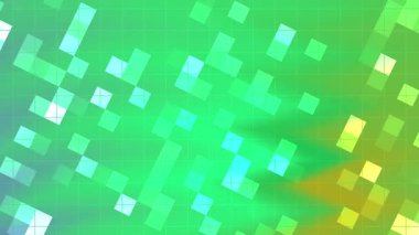 Twirls Blink Square, soyut yeşil ve sarı arkaplan geometrik şekiller ve ızgara çizgileri görsel efektler yaratıyor, telif hakkı olmayan hisse senetleri.