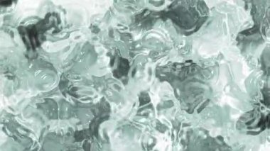 Soyut plastik su, soyut sıvı akış animasyonu parlak, yansıtıcı bir yüzey ve serin, cyan bir renk, borsa telif hakkı olmayan video.