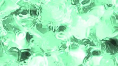 Soyut Plastik Su, akıcı ve dalgalı dokuları olan sıvı yeşil maddenin soyut animasyon arka planı, Stock telif hakkı olmayan video.